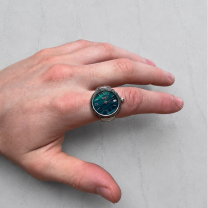 VELORUM RING SILVER GREEN