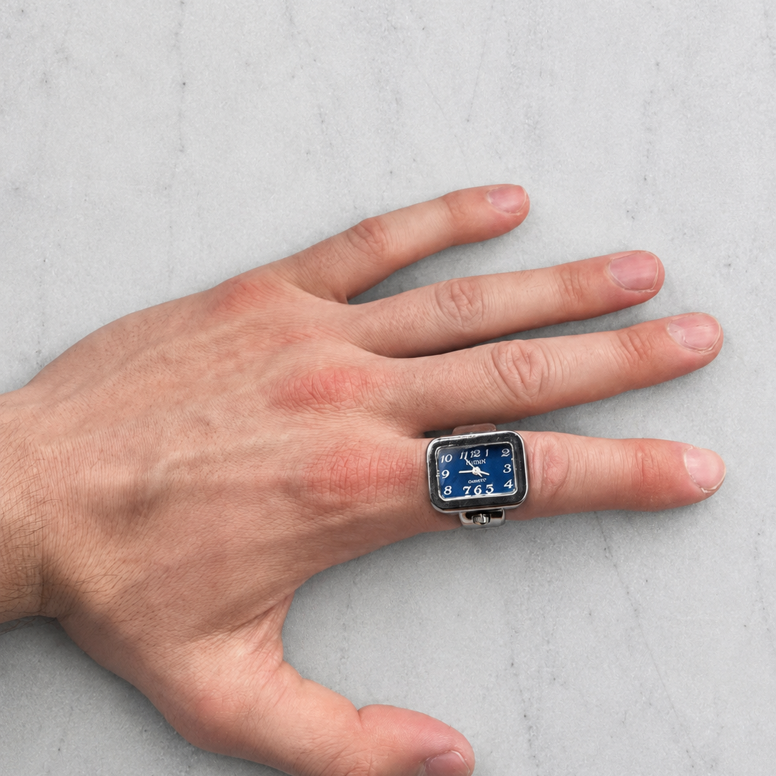 CALI RING SILVER BLUE