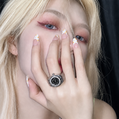 CHROLLO RING SILVER BLACK
