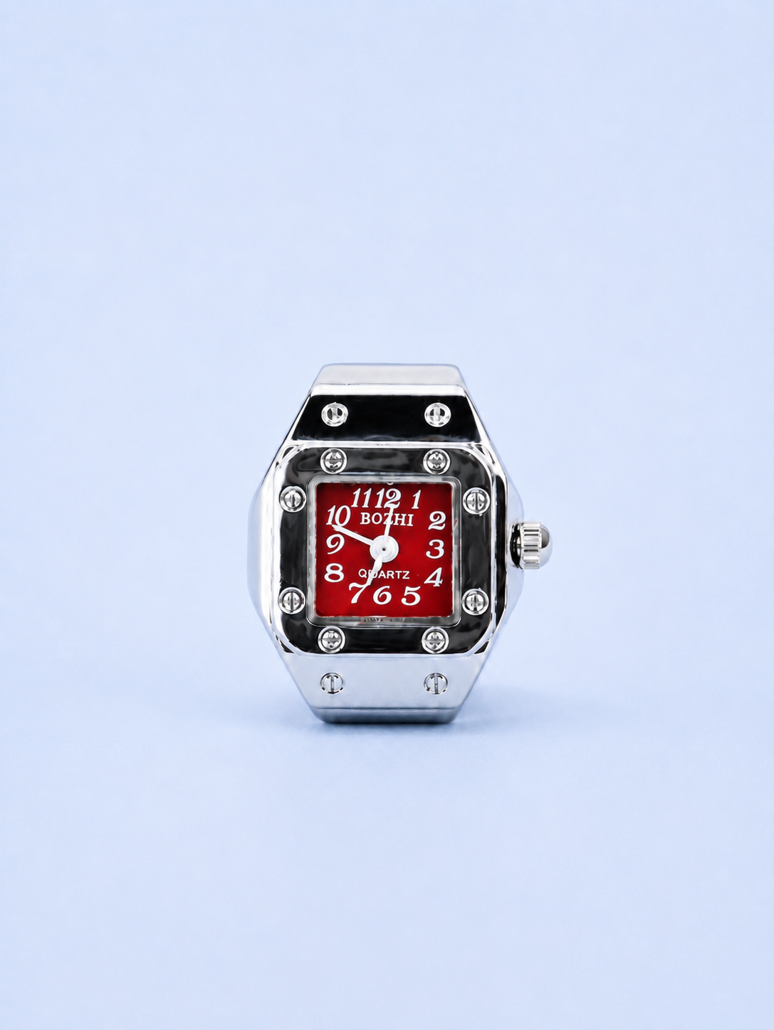 CHRONMAT RING SILVER RED