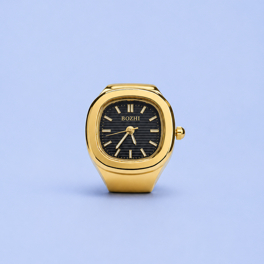 VEYRON RING GOLD BLACK