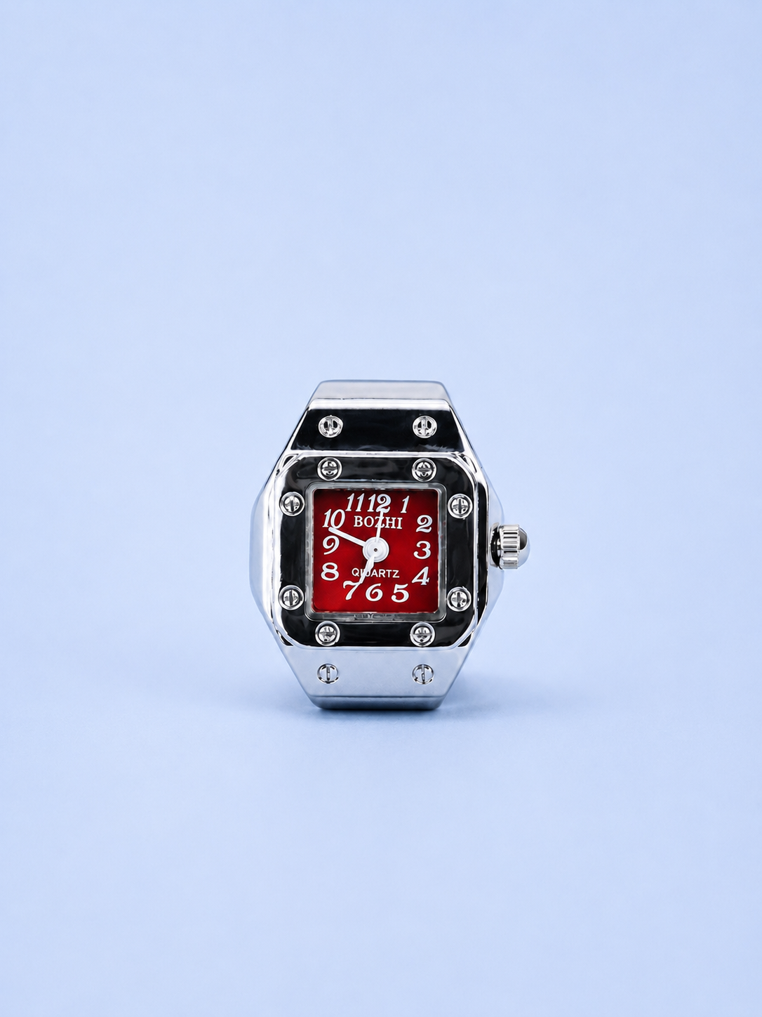 CHRONMAT RING SILVER RED