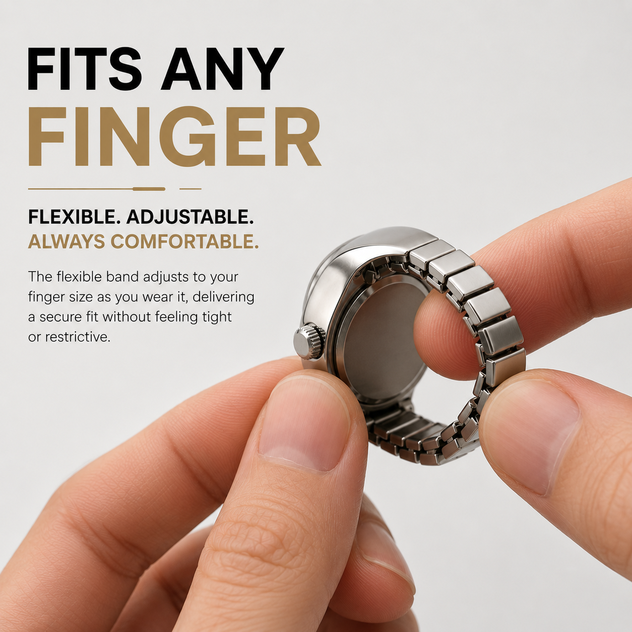 CHRONMAT RING SILVER BLACK