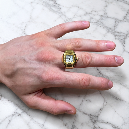 CHRONMAT RING GOLD WHITE