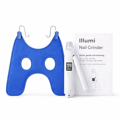 Illumi LED Nail Trimmer & Grinder + Pet Cat Grooming Hammock Helper Cat Grooming Hammocks Restraint Bag Puppy Dog Cat Nail Clip Trimming Bathing Bag Dropshipping
