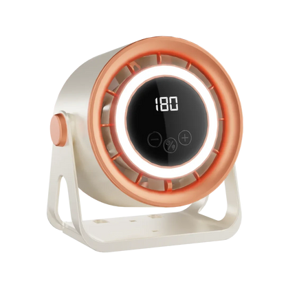 TINSOL 2500mAH Portable Electric Fan with Ambient Light Turbo Mute Electric Fan Desktop Wall Mount Ceiling Air Cooler