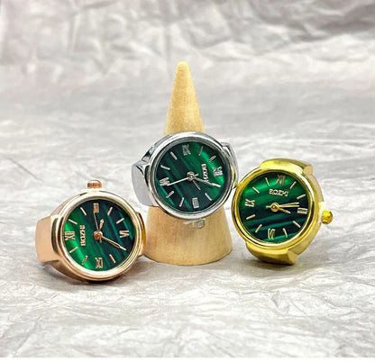 BATU RING SILVER GREEN