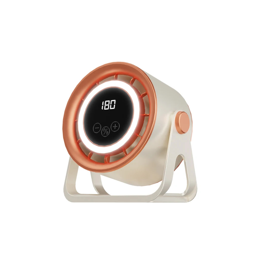 TINSOL 2500mAH Portable Electric Fan with Ambient Light Turbo Mute Electric Fan Desktop Wall Mount Ceiling Air Cooler