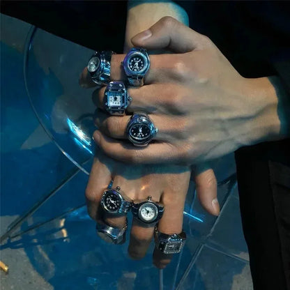 CALI RING SILVER BLUE