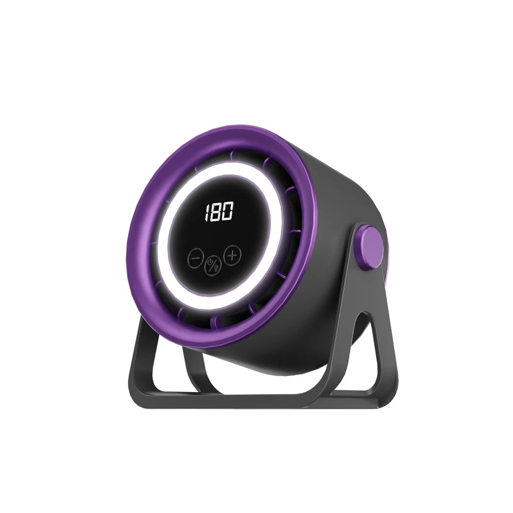 TINSOL 2500mAH Portable Electric Fan with Ambient Light Turbo Mute Electric Fan Desktop Wall Mount Ceiling Air Cooler