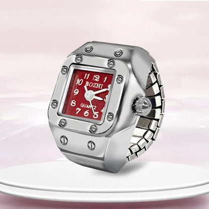 CHRONMAT RING SILVER RED